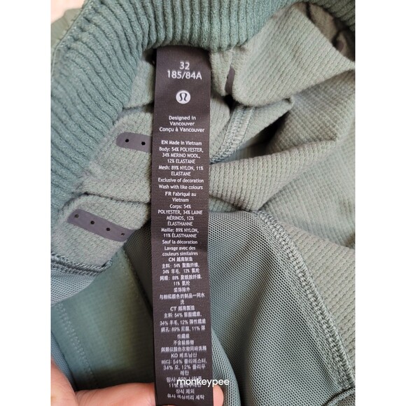 🔥NWT Mens Lululemon Merino Wool Hiking Cargo Pant Tapered, Forest Green 32 - Picture 11 of 11
